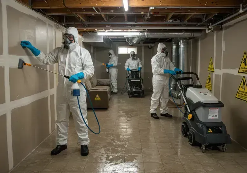 Basement Moisture Removal and Structural Drying process in Montgomery, VT